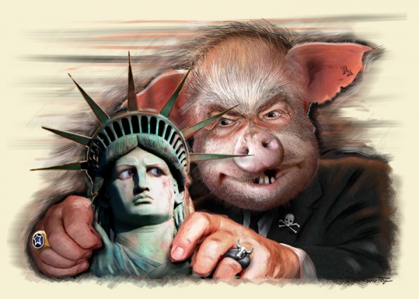 corporate-threat-liberty-pig-statue